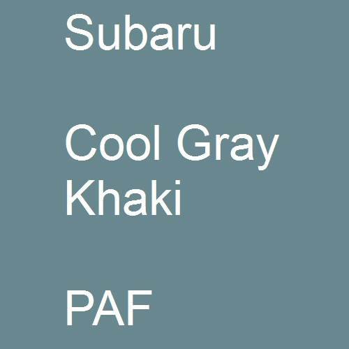 Subaru, Cool Gray Khaki, PAF.